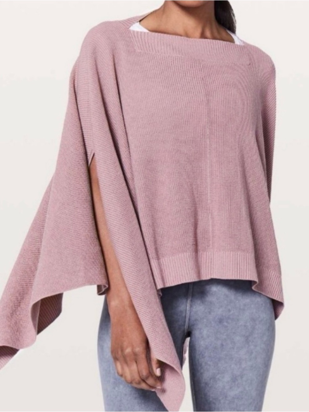 EUC Lululemon Dusty Pink Knit Poncho Sweater